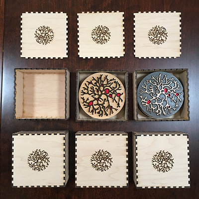 Lichen Coasters and Boxes 2