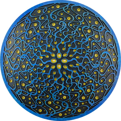 Starry Night in Blue and Yellow