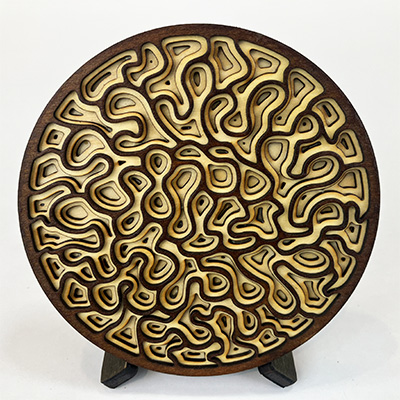 Moss Coaster in Wood Tones