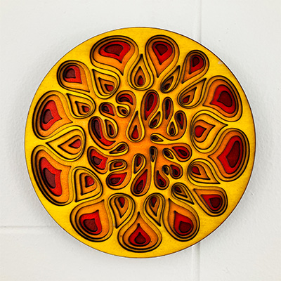 Big Hard Sun 5.5 inch in Yellow and Orange