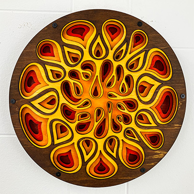 Lava Portal II 12 inch in Brown and Orange