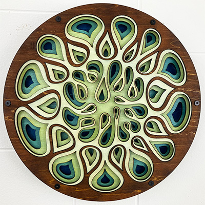 Lava Portal II in Brown and Aqua #3