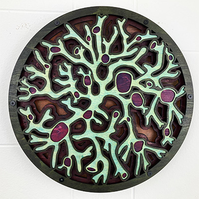 Lichen Portal 12 inch in Light Blue and Purple