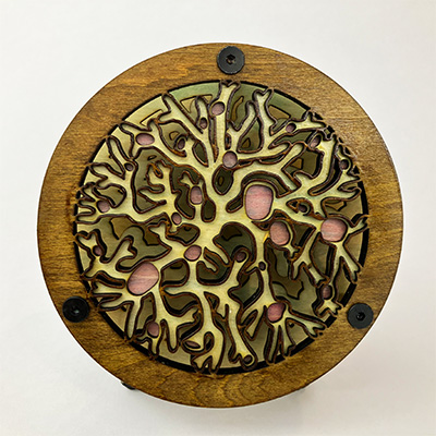 Lichen Portal 4.25 inch Standoff in Light Blue and Light Purple