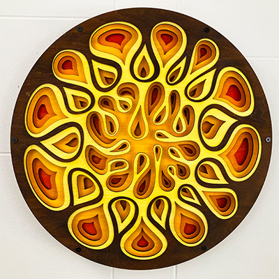 Lava Portal II 16 inch in Brown and Orange