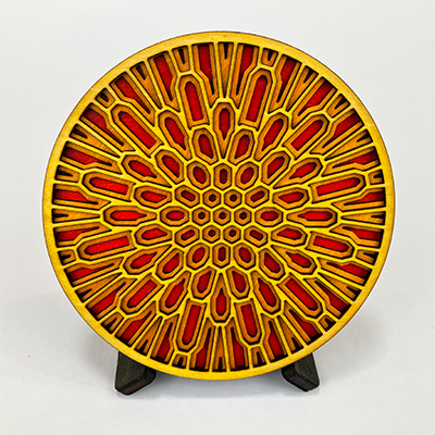 Dandelion Coaster in Yellow and Orange
