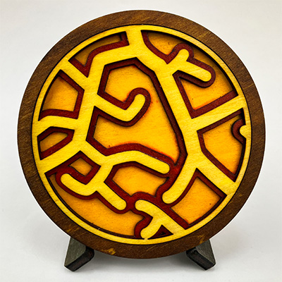 Ash Leaf Coaster #23